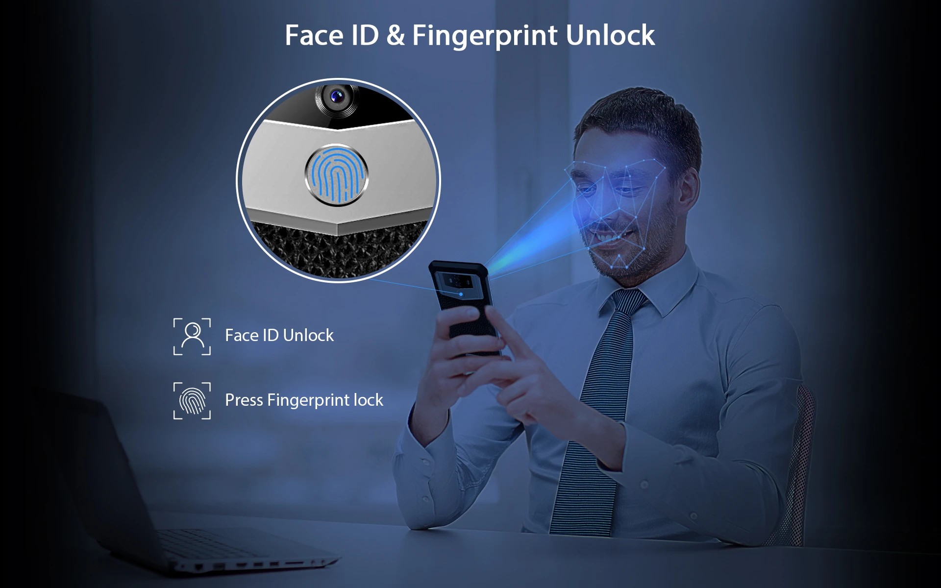Oukitel K12 - Face Unlock и Fingerprint ID
