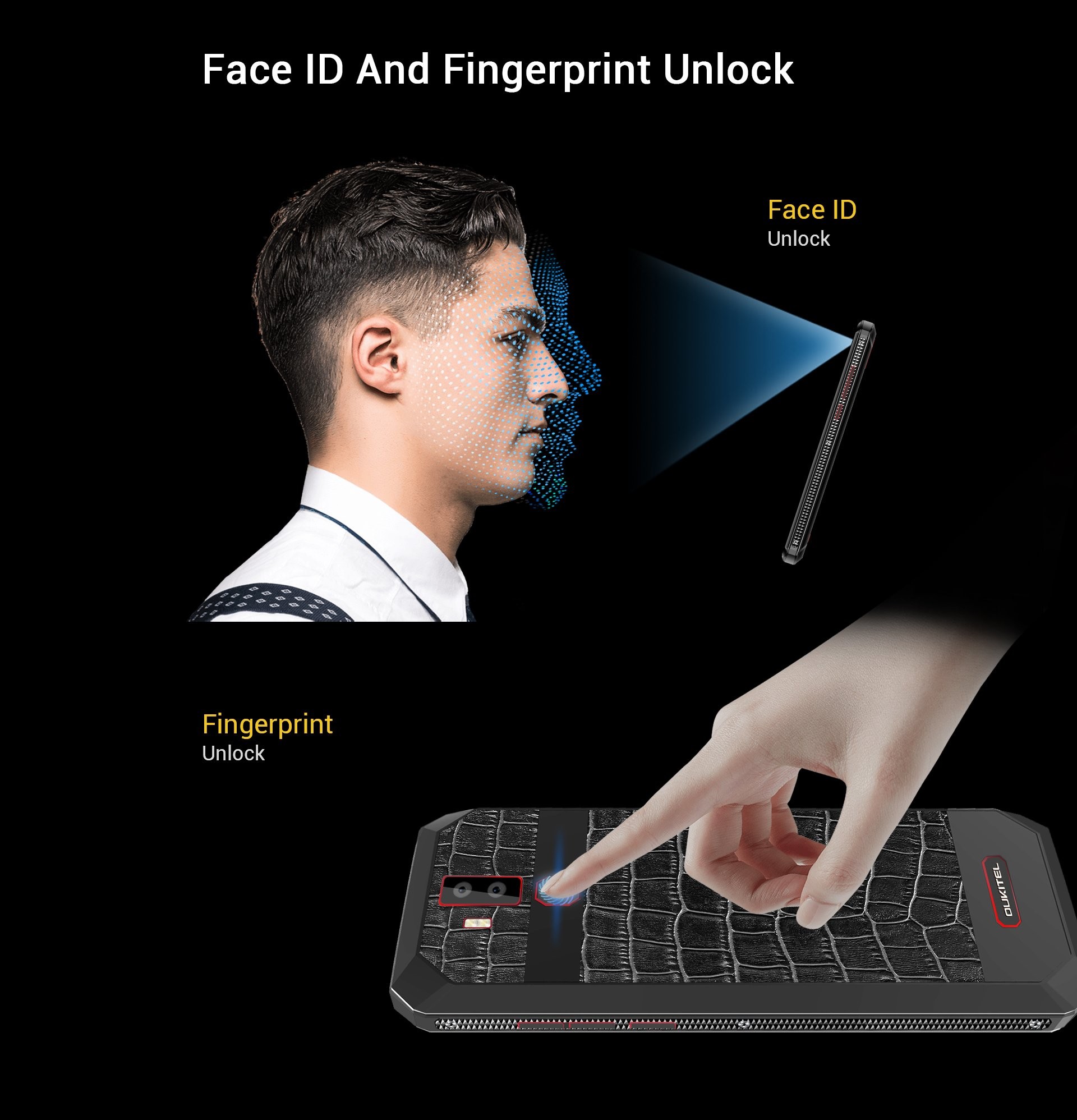 Oukitel K13 Pro - Face ID и Fingerprint ID