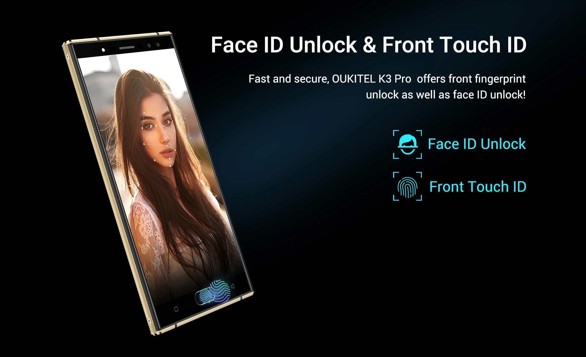 Oukitel K3 Pro - Face Unlock и Fingerprint ID