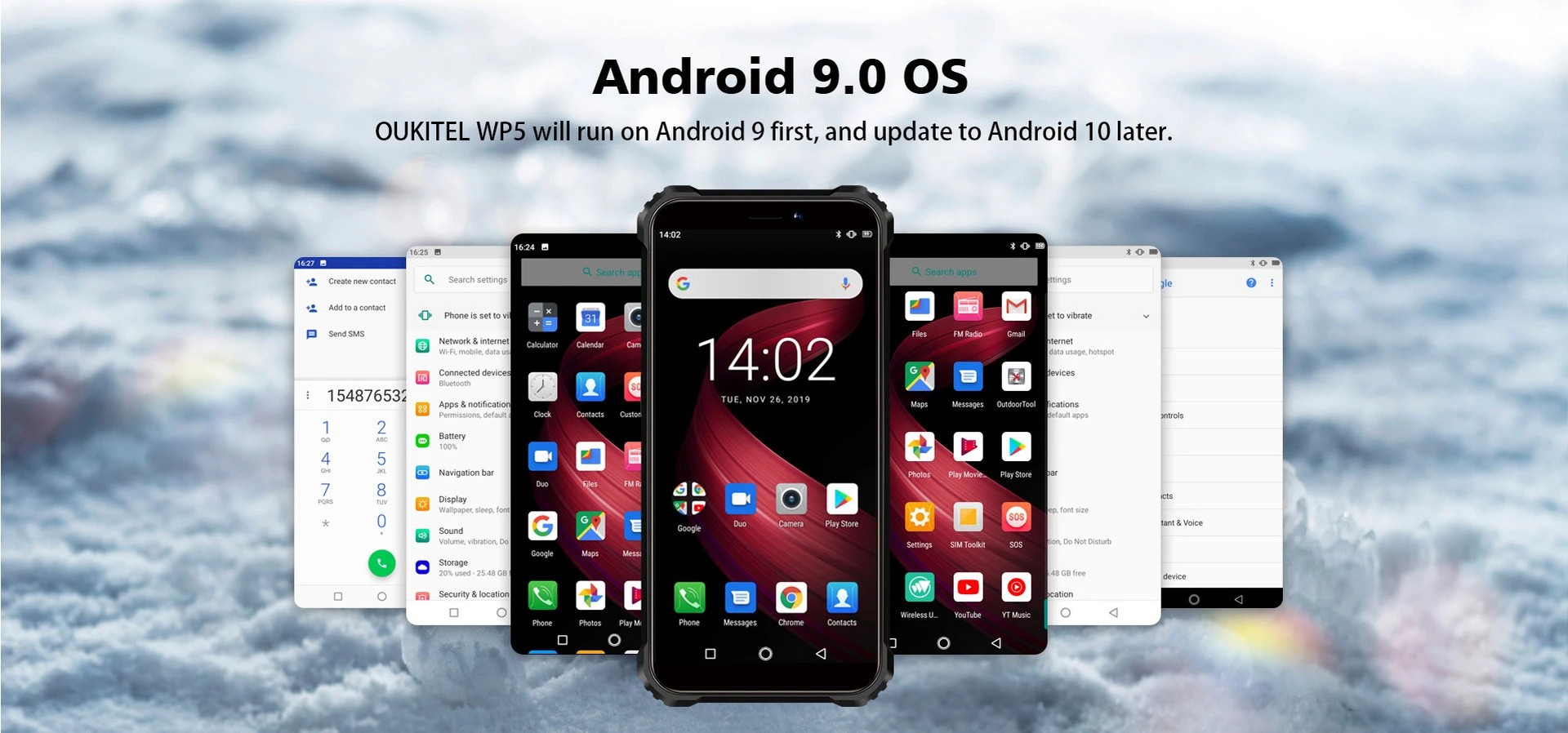 Oukitel WP5 - операционная система Android 9